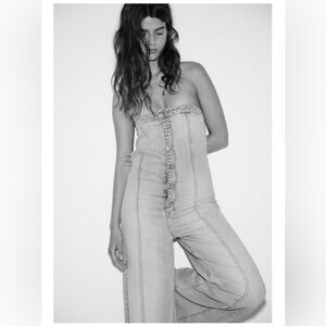 Zara denim jumpsuit